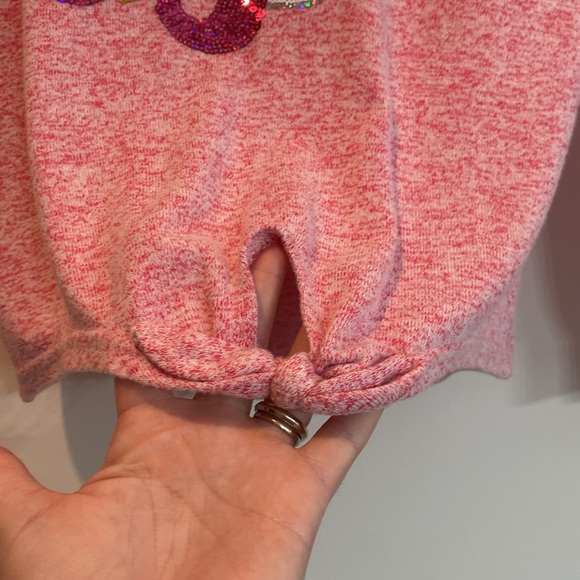 Girls soft sequined unicorn hoodie, size M (7-8). - Picture 3 of 5